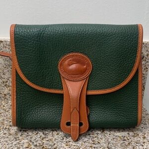 Dooney & Bourke Forest Green and Tan Leather Bag